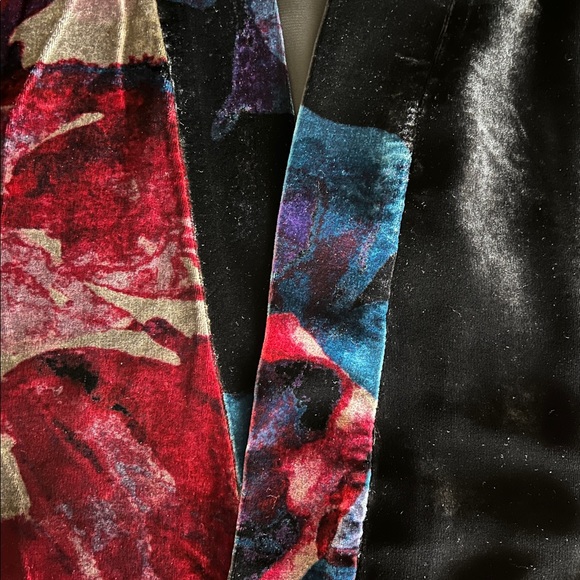 Crushed Velvet Kimono Jacket Trina Turk Luxe Plush Agave Exclusive XS / S - Picture 10 of 15